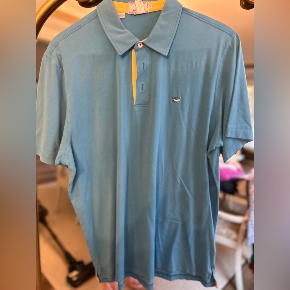 Men's Southern Tide Sport Blue Polo Shirt